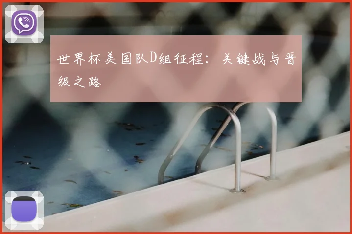 世界杯美国队D组征程：关键战与晋级之路